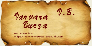 Varvara Burza vizit kartica